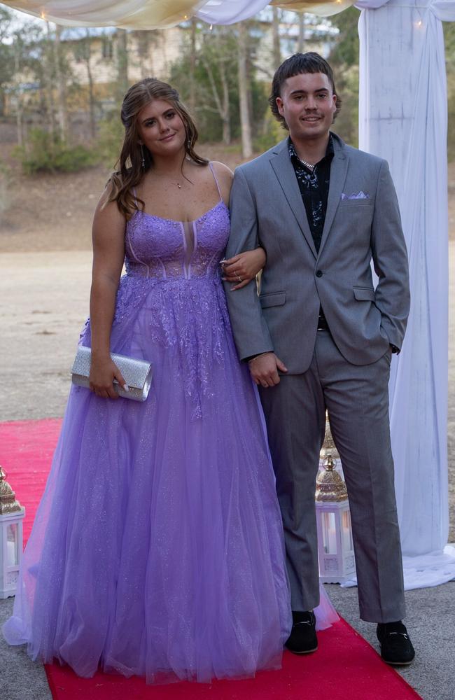 Mackenzie Brierley and Aidan Caple arrive at the Gympie State High School formal 2023. November 16, 2023. Picture: Christine Schindler