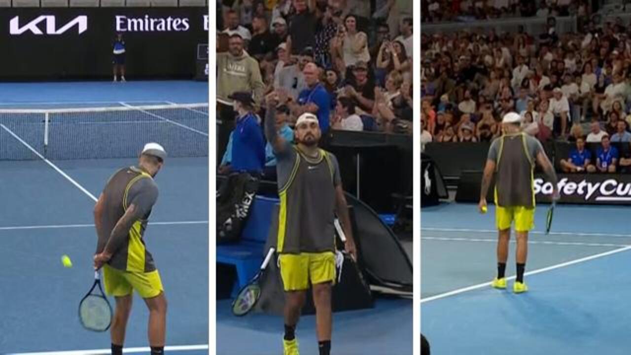 Nick Kyrgios doing Nick Kyrgios things