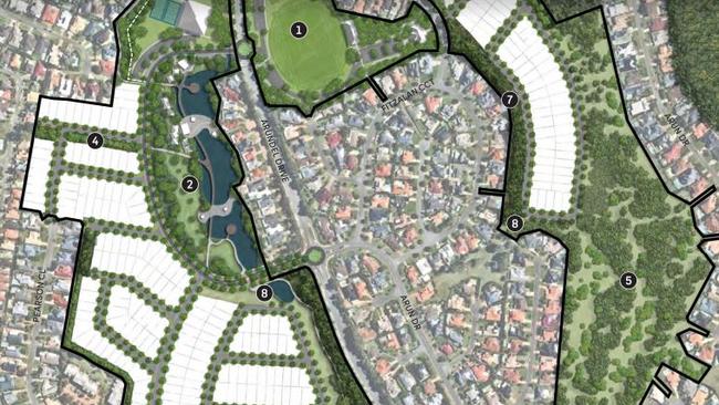 Arundel Estate's indicative master plan for the former Arundel Hills Country Club site. Picture: supplied