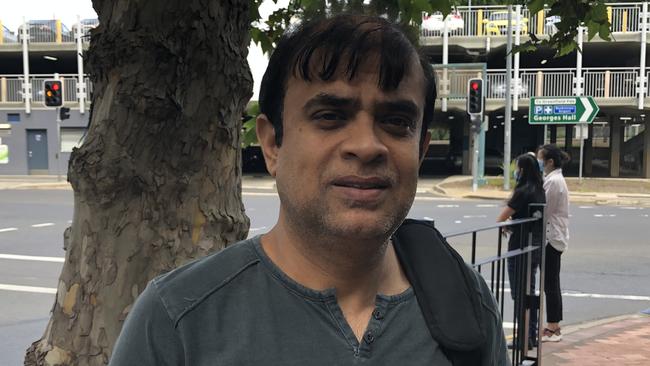 Shariyer Hassan Sharif at Centrelink Bankstown. Picture: Lawrence Machado