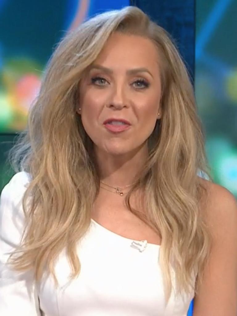 Carrie on The Project earlier this week.