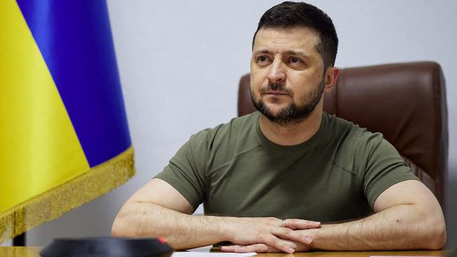 Volodymyr Zelensky has asked for more help from the West. Picture: Ukraine Presidential Press Service via AFP