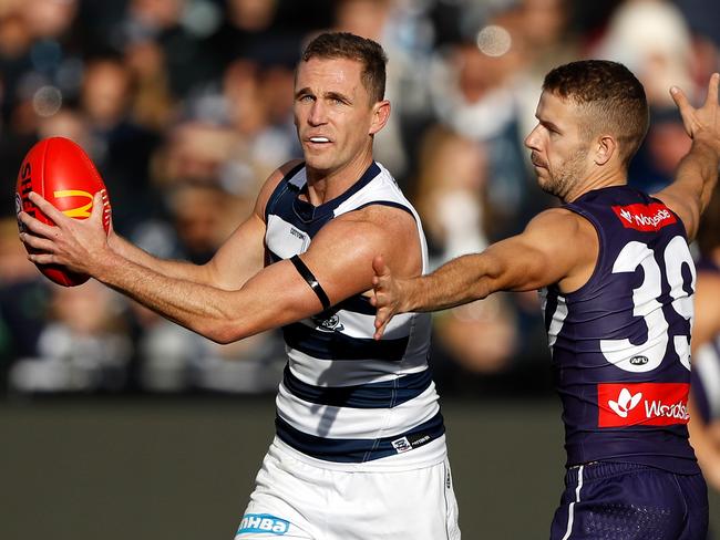 Joel Selwood could return this weekend. Picture: Dylan Burns/AFL Photos via Getty Images