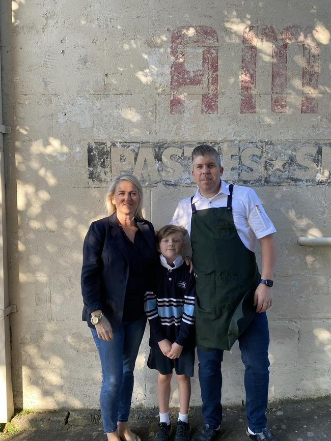 The Tuck Shop owners, Biddie and Kirby Shearer and their son. Picture: Facebook.
