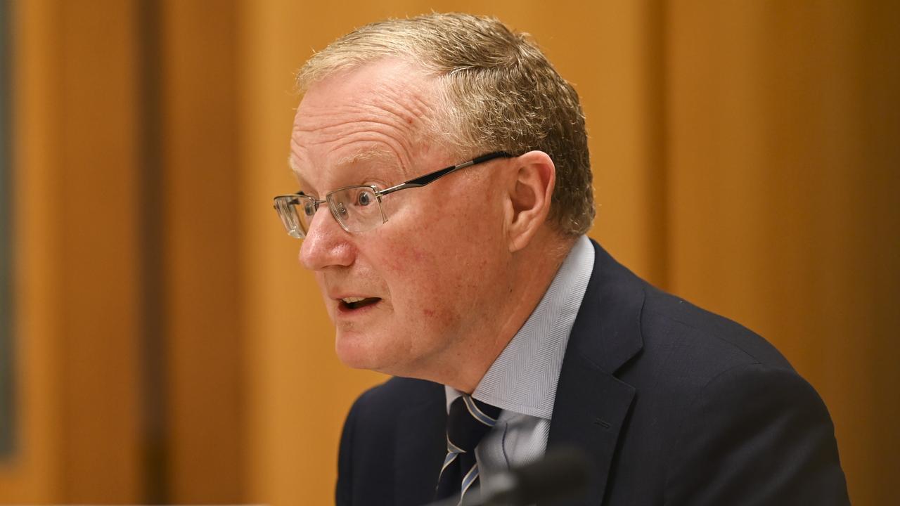 RBA Governor Philip Lowe appeared at the Economics Legislation Committee Senate Estimates at Parliament House in Canberra. Picture: NCA NewsWire / Martin Ollman