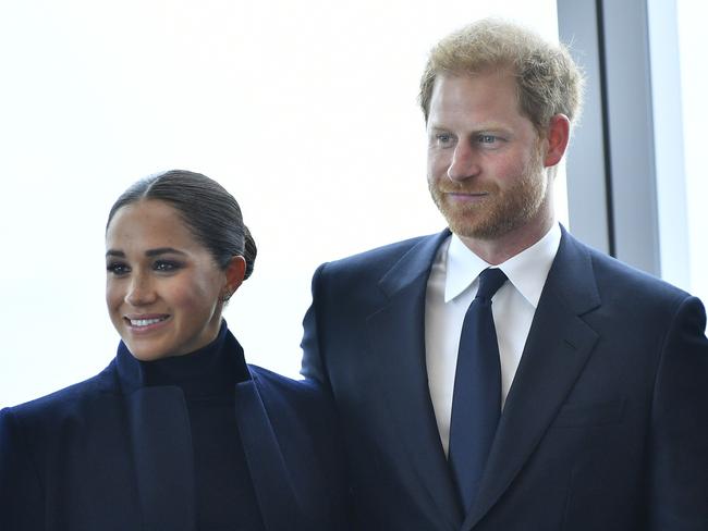 Meghan, Duchess of Sussex and Prince Harry, Duke of Sussex at One World Observatory. Picture: Getty Images