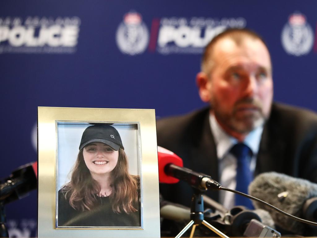 Detective Inspector Scott Beard appealing for information before it was confirmed Grace had been murdered. Picture: Hannah Peters/Getty Images