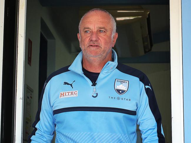 Sydney FC coach Graham Arnold at a press conference today he quashed rumours he has been approached by the Socceroos to coach the team at the 2018 World Cup, Picture. Phil Hillyard
