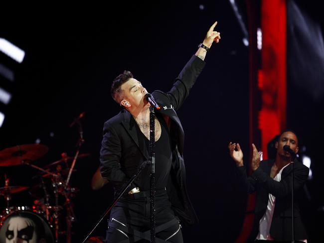 Robbie Williams kicks off the Australian leg of his Let Me Entertain You Tour at Perth Arena. PHOTO: MARIE NIRME