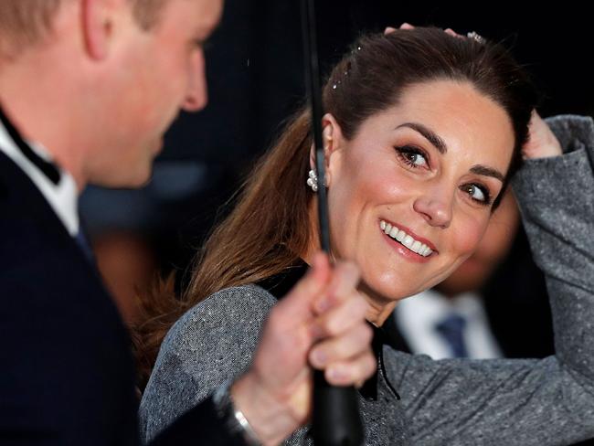 Britain's Prince William, Duke of Cambridge (L) and his wife Britain's Catherine, Duchess of Cambridge arrive to attend the UK Holocaust Memorial Day Commemorative Ceremony at Methodist Central Hall in London on January 27, 2020. - Holocaust Memorial Day takes place each year on the 27th January, the anniversary of the liberation of Auschwitz-Birkenau, and honours survivors of the Holocaust, Nazi Persecution, and subsequent genocides in Cambodia, Rwanda, Bosnia and Darfur. 2020 marks the 75th anniversary of the liberation of Auschwitz-Birkenau. (Photo by Adrian DENNIS / AFP)