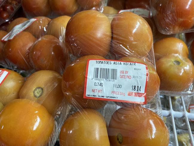 Tomatoes are expensive on Christmas Island. Picture: Nathan Edwards