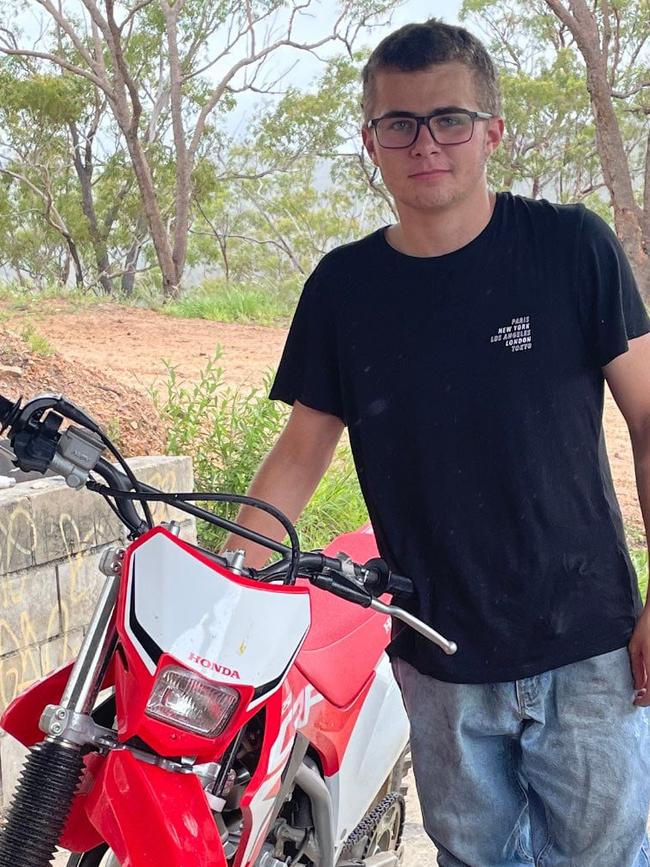 Fourteen-year-old motorcycle rider Andrew Beazley was killed near Irvinebank January 25.