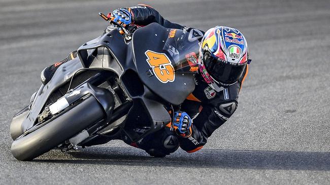 Jack Miller testing his new Pramac Ducati at Valencia, November 2017. Pic: Pramac