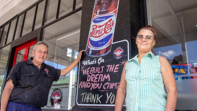 Garry and Denise Morris closed the doors on the Eagle Rock Cafe in Laidley for the last time on March 31, 2019