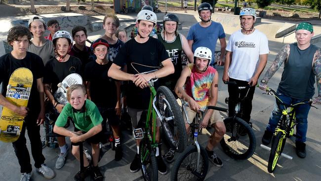 The Ridgehaven skate park has recently had new lights installed, which the local council invested $75,000 in. Picture: Sam Wundke