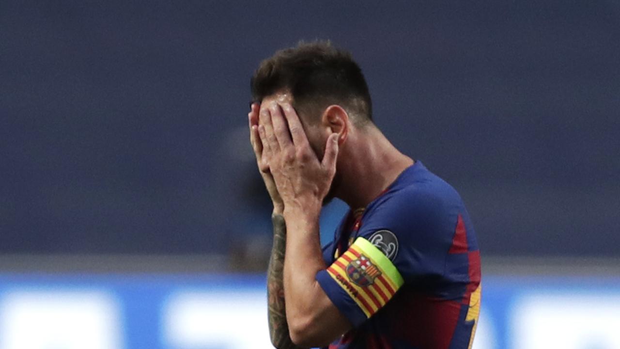 Lionel Messi’s exit from Barcelona just got more complicated. (Photo by Manu Fernandez / POOL / AFP)