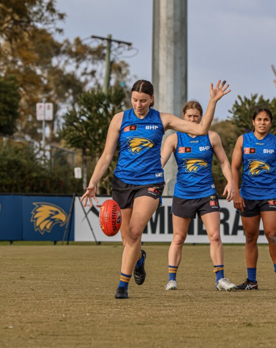 Lauren Wakfer is gearing up for her debut AFLW season after recovering from an ACL. Picture: West Coast Eagles