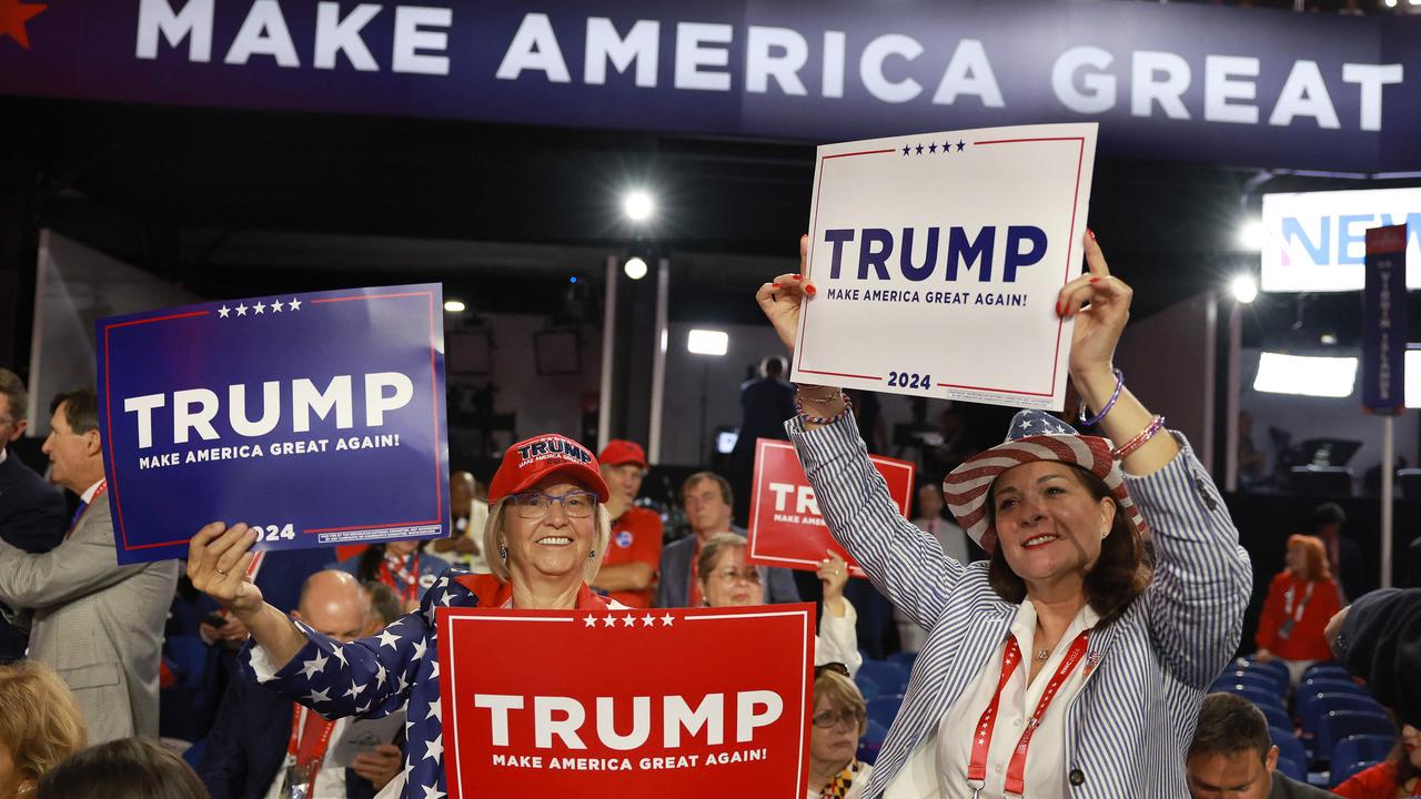 Donald Trump supporters at the Republican National Convention in Milwaukee, Wisconsin. Picture: Joe Raedle/Getty Images/AFP