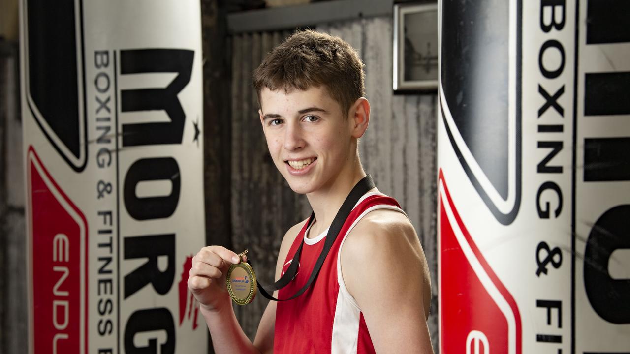 Australian junior boxing champ Darcy Long. Picture: Nev Madsen.