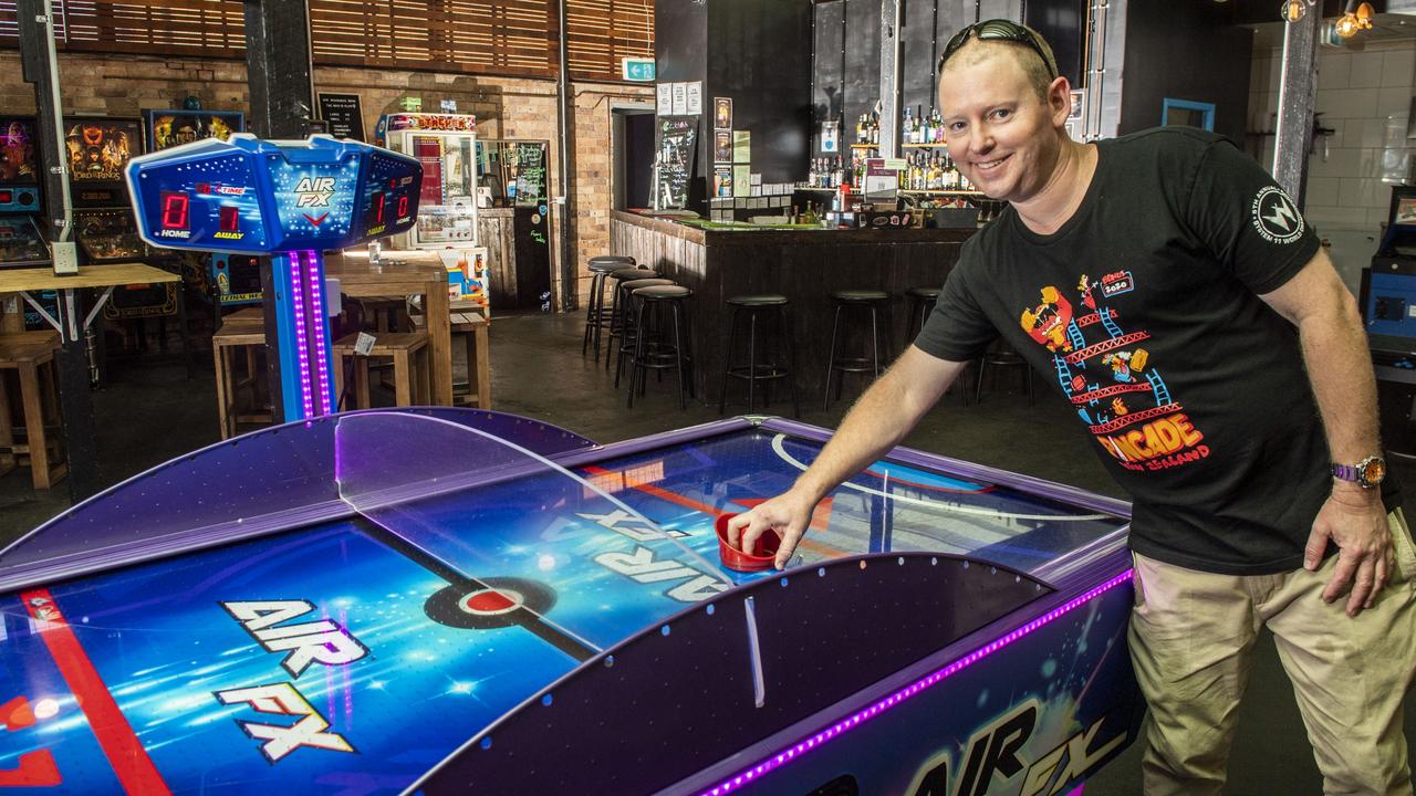 Jon Quinlivan has opened Flipp'd. A Pinball and Arcade Cafe in Club Lane. Tuesday, March 8, 2022. Picture: Nev Madsen.