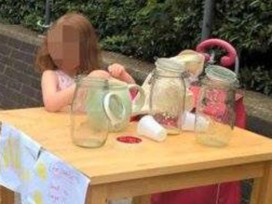 Five-year-old girl fined $250 for lemonade stand. Picture: Andre Spicer