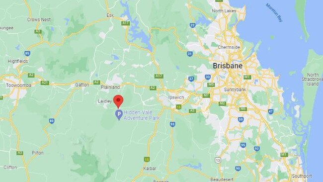 A large meteor fireball was seen from parts of NSW and Queensland with some observers hearing a large sonic boom west of Ipswich at Rosewood. Picture: Google Maps