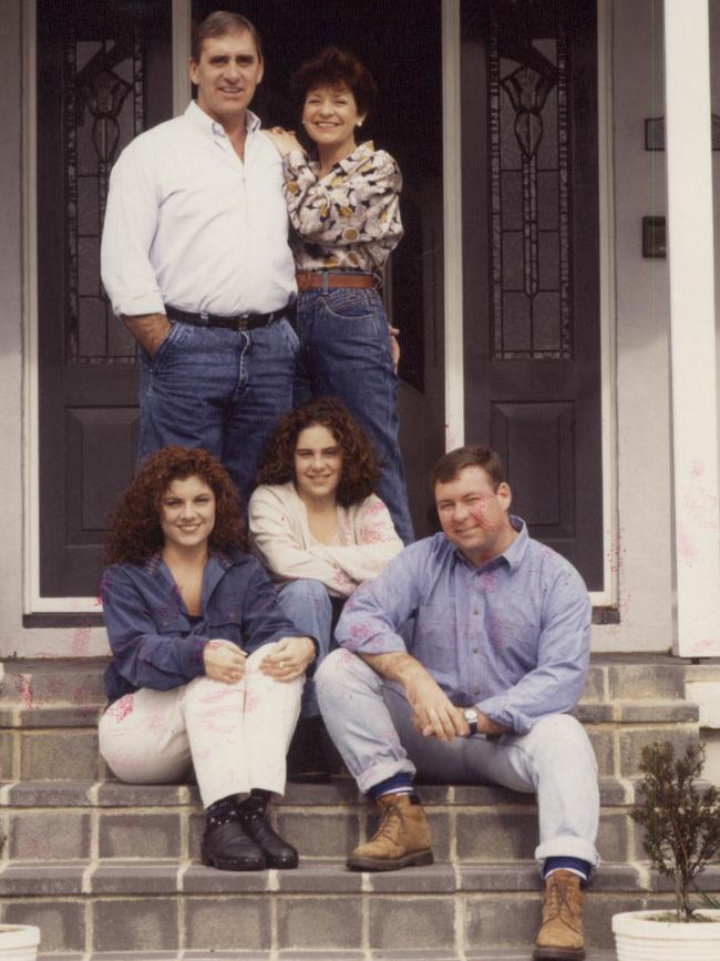 John Fahey pictured with his family in 1992.