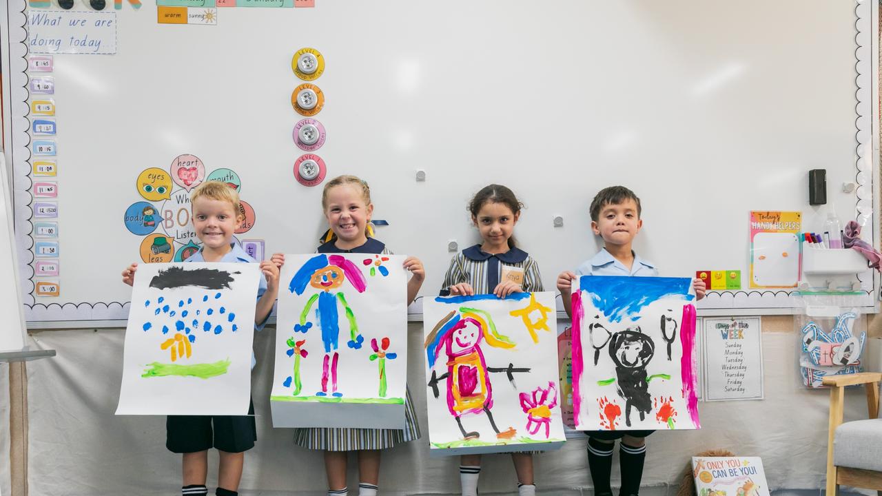 MY FIRST DAY 2024: MY FIRST DAY 2024: Cameron, Frieda, Kriya and Henry at Redlands College.