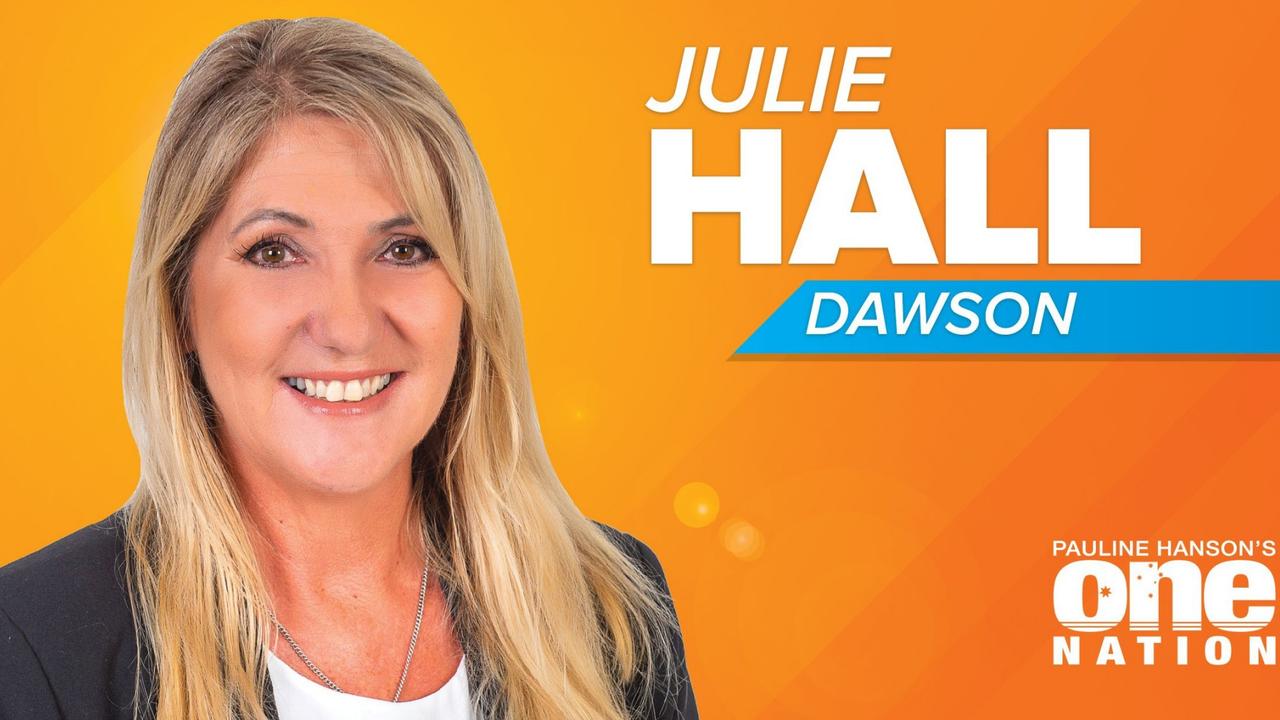 One Nation Dawson candidate for the 2022 federal election Julie Hall. Picture: Facebook