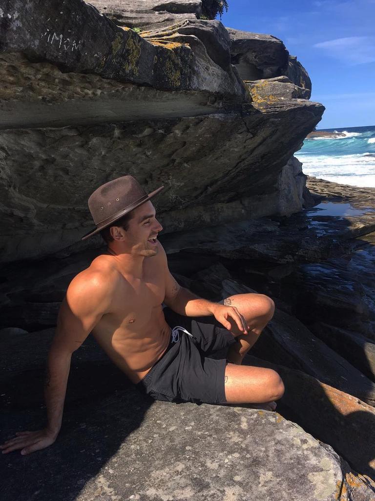 Matty Johnson at Tamarama Beach ... “Couldn’t think of a better way to spend a Sunday.” Picture: @matthewdavidjohnson/Instagram