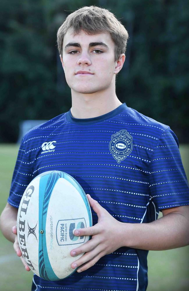 Maroochydore Swans rugby union player Brock Coombes has been selected in the U15 Queensland Reds Emerging Cup Team. Picture: Patrick Woods.