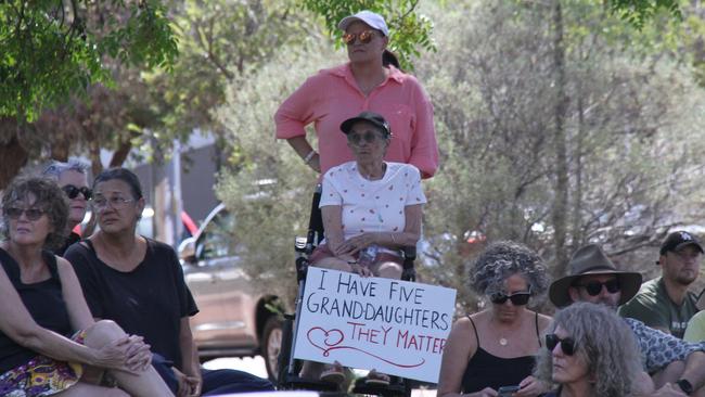 The crowd at the She Matters: Stop Killing Women rally in Alice Springs. Picture: Gera Kazakov