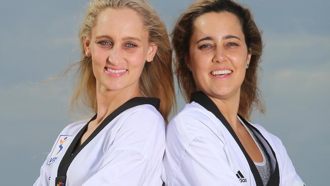 Taekwondo champions and sisters Carmen and Caroline Marton.