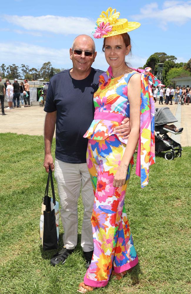 MELBOURNE, AUSTRALIA – DECEMBER 8 2024 Oxana Belyaeva and Terry Newton attend the Werribee Cup in Werribee on December 8th, 2024. Picture: Brendan Beckett