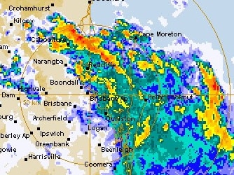 Storms swept through South East Queensland early on Thursday morning. Picture: BOM