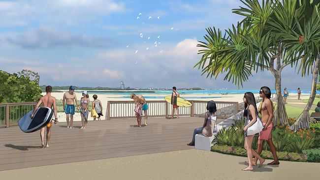 Gold Coast City Council announce Currumbin Creek training wall and path upgrade. Photo: Supplied