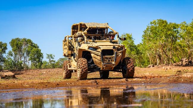 The vehicle can cope with a variety of harsh terrain. Picture: Royal Marines.