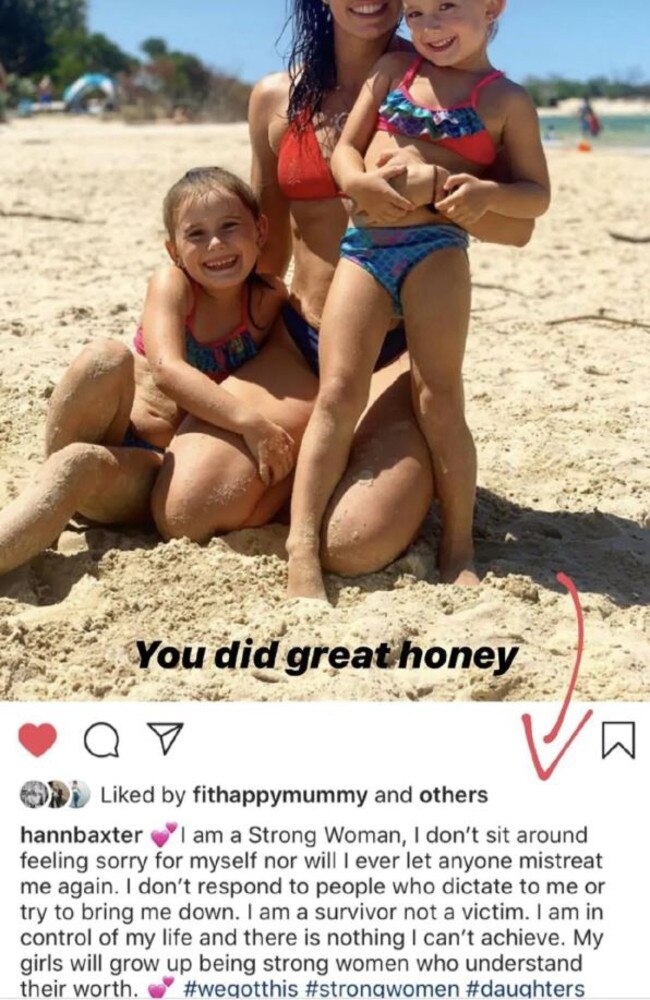 Ms Clarke’s post was shared by friends following her death. Picture: Instagram