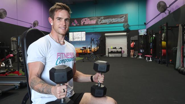 Fitness Compound owner Phil Hill at his Molendinar gym. Picture: Glenn Hampson