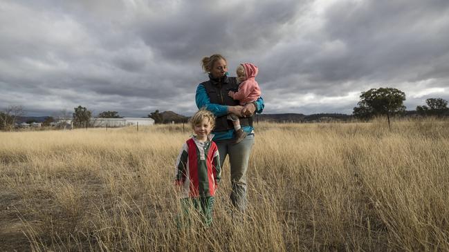 Jess Taylor with Bonnie, 18 months, and Charlie, 4: “I had a meltdown on the weekend when it all got too much — the pressure never stops and the worry weighs on you.”