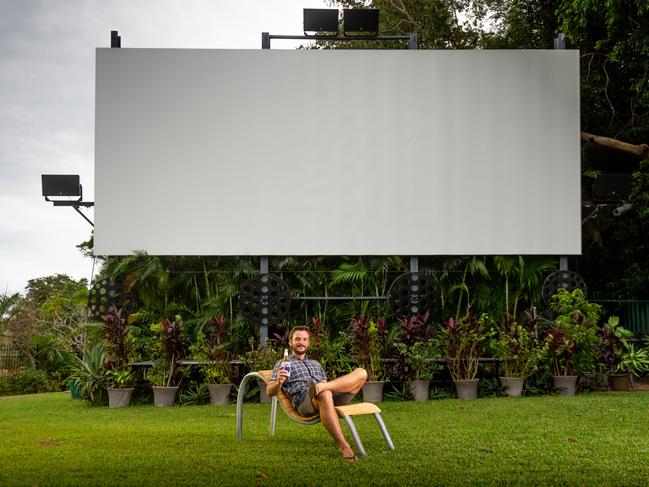 Darwin's iconic Deckchair Cinema has installed a $150,000 laser projector in time for the Darwin International Film Festiva. Picture: Che Chorley