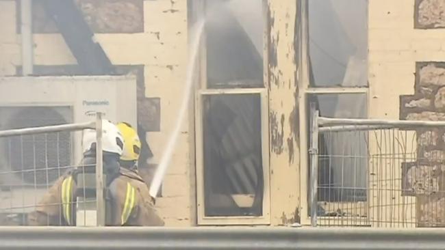 Residents have been devastated after fire tore through their Two Wells home. Picture: 7NEWS