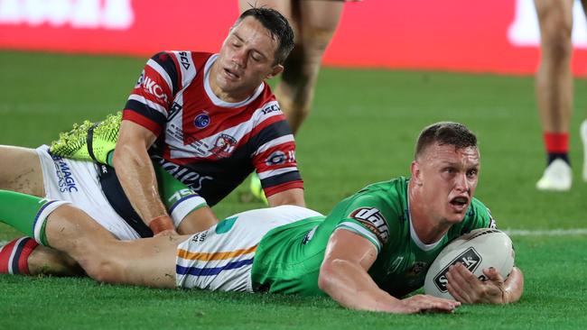 Jack Wighton got the Raiders back in it. Photo: Jonathan Ng