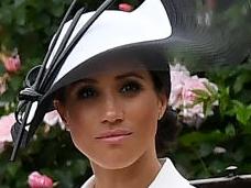 ASCOT,  UNITED KINGDOM - JUNE 19:  Meghan, Duchess of Sussex,  Sophie, Countess of Wessex and Prince Harry, Duke of Sussex arrive in an open carriage to attend the first day of Royal Ascot  on June 19, 2018 in Ascot, England. (Photo by Anwar Hussein/WireImage)