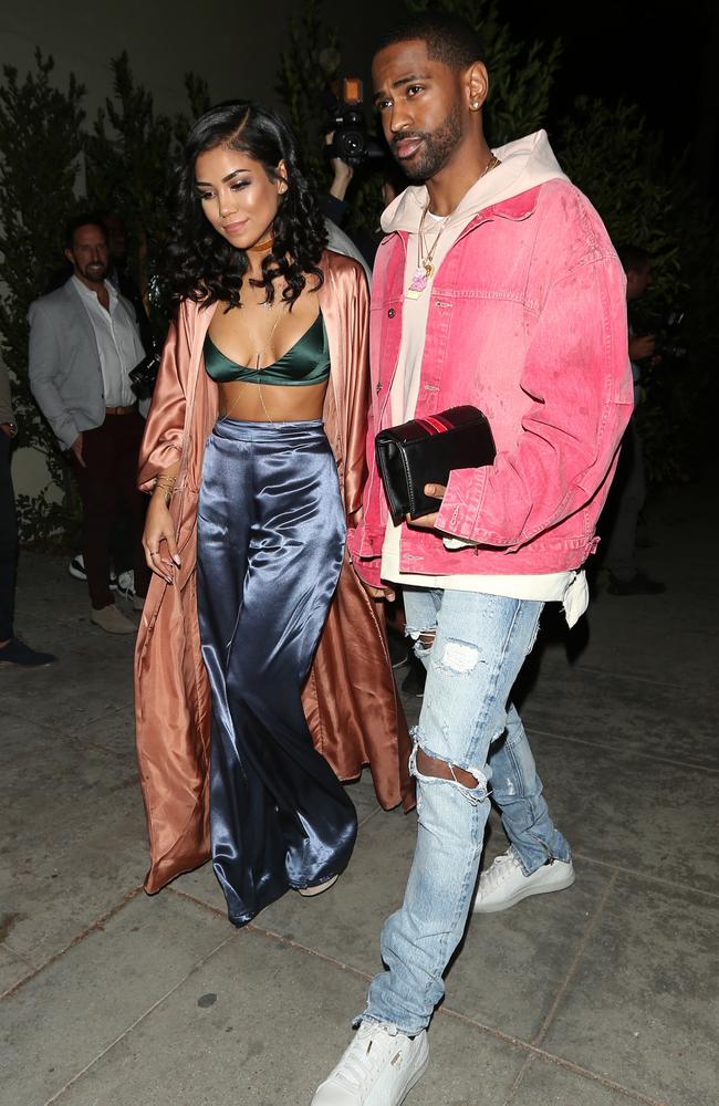 Rapper Big Sean and his girlfriend Jhene Aiko arrive at Delilah nightclub. Picture: Photographer Group/ Splash News