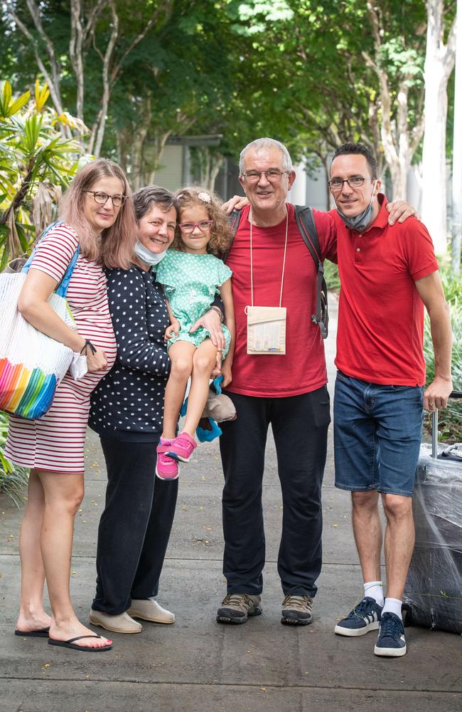 Zsofi Nemeth, Julianna Nemeth, Lili Kaity, 5, Rudolf Nemeth and David Kaity. Picture: Brad Fleet