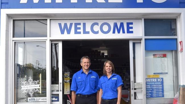 James Mitchell and Lisa Mitchell are closing down their Mitre 10 store in Byron Bay. Picture: File.