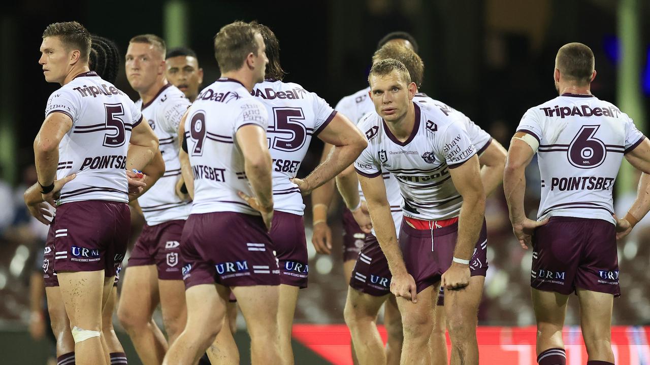 The Sea Eagles have been humbled by the Panthers and Roosters in their first two games of the year. Picture: Mark Evans/Getty Images