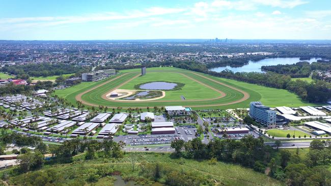 A first look of the $800 million Warwick Farm Racecourse transformation that will go ahead if Rosehill Gardens is sold. Picture supplied.