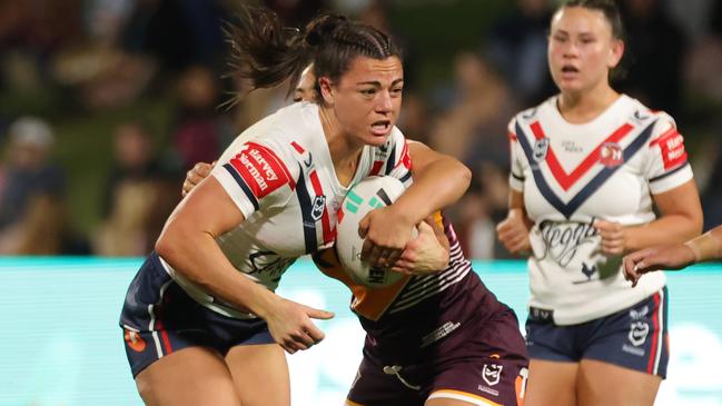 Millie Boyle in action for the Roosters against the Broncos. NRLW have become innocent victims in the pay war. Picture: NRL Photos